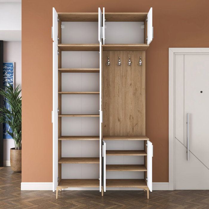 Hanah Home Soporte de Entrada EA153 - 4633 Nogal y Blanco